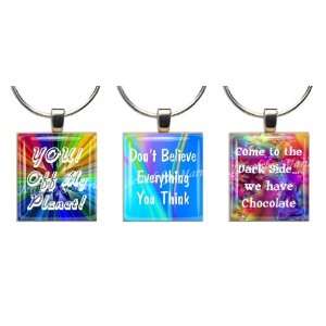  FUNNY QUOTES ~ Scrabble Tile Wine Glass Charms ~ Set #5 