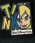DISNEY 2005 PIN ON CARD COLORFUL CHARACTER NAME WITH TINKER BELL HALF 