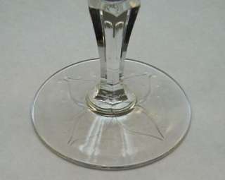 Cut Glass or Crystal Sherry Wine Goblet Teardrop Stem  