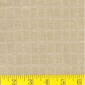  58 Wide Homespun Wheat/Ivory Plaid Fabric By The Yard 