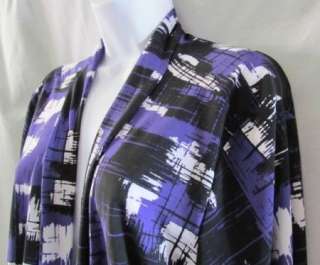 ASHLI COUTURE New Purple Black White Polyester Cardigan Jacket Career 