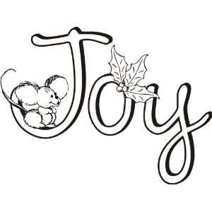 Joyful Christmas Mouse Rubber Stamp: Arts, Crafts & Sewing
