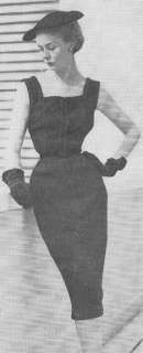 Vintage Knitting PATTERN Little Black Evening Dress 50s  