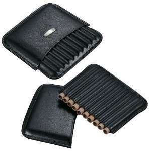  Visol Agora Black Leather Cigarette Case   Holds 10 