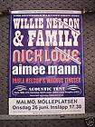 WILLIE NELSON Concert Tour poster Import mann NICK LOWE