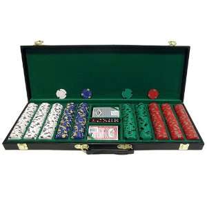    500 13 Gm Pro Clay Casino Chips W/ Deluxe Case   13 G Toys & Games