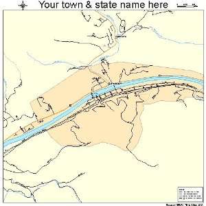  Street & Road Map of Clendenin, West Virginia WV   Printed 