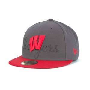 Wisconsin Badgers New Era NCAA 59FIFTY Popscript Cap Hat:  