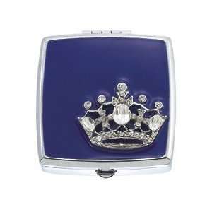  Blue Crown Bejeweled Mint Pill Box