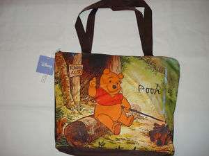   WINNIE THE POOH NEW TOTE SHOULDER HOBO PURSE BAG BROWN COLOR 17.5X13
