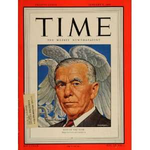  1948 Cover TIME George C. Marshall Plan Ernest H. Baker 