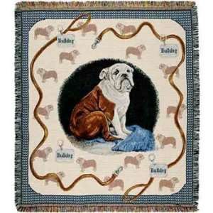 English Bulldog Tapestry Throw
