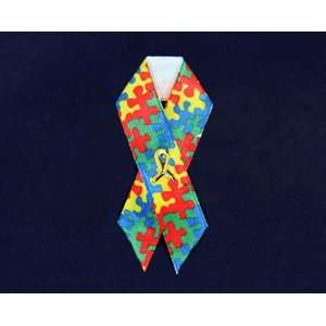  Autism Ribbon Pin   Fabric (Retail) 