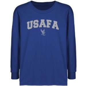 Air Force Falcons Youth Royal Blue Logo Arch Long Sleeve T shirt