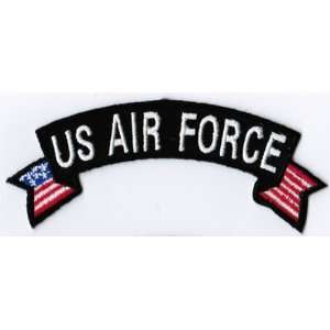 US AIR FORCE AIRFORCE Patch Small Arm Rocker With Flags Military VET 