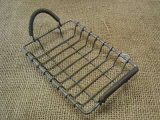   Wire Basket Soap Dish > Antique Old Shabby Garden Kitchen 6443  