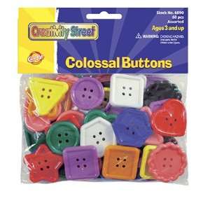  8 Pack CHENILLE KRAFT COMPANY COLOSSAL BUTTONS 60 PCS 
