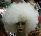 white big Afro hair wig + weaving cap