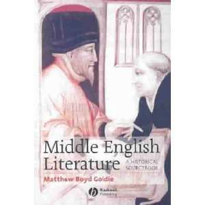  Middle English Literature **ISBN 9780631231486 