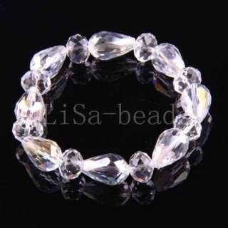 Swarovski Crystal beads Stretch Bracelet Bangle LH127  