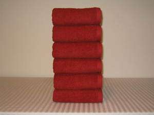   Cotton Velour Hand Towels in Canyon Red USA Made by 1888 Mills  