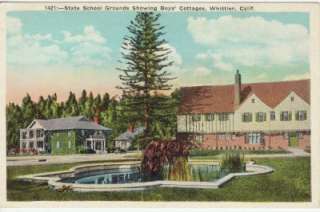 Antique POSTCARD 1920s State School Grounds WHITTIER CA  