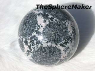   ORBICULAR GRANITE SPHERE ORBICULITE STONE BALL BLACK WHITE ROCK PERU