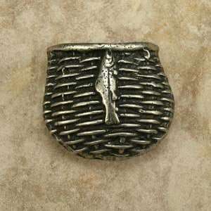  Fishing Creel Pewter Cabinet Knob/Pull: Home Improvement
