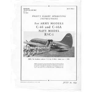  Curtiss C 46 Aircraft Flight Instructions Manual Curtiss Books
