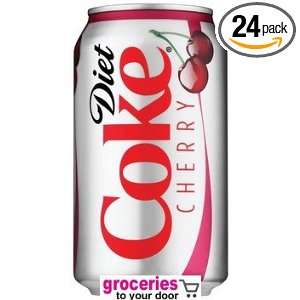 Coke Diet Cherry Soda, 12 oz Can (Pack of 24)  Grocery 