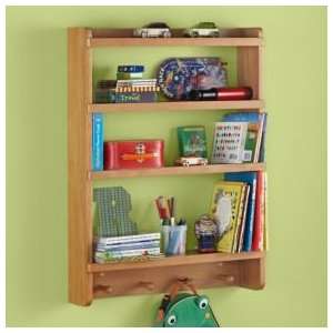 Kids Wall Rack: Natural Hanging Wall Book Shelf:  Home 