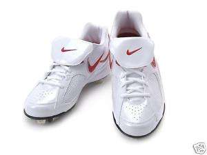 NIKE BASEBALL CLEATS SHOES WHIT/RED {Size: US 6~12}  