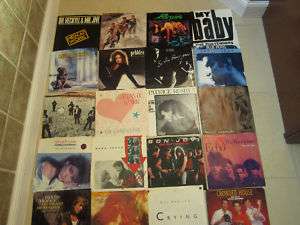 Lot of 25 PROMO ROCK 45s From 80s  