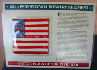 83rd Pennsylvania Infantry Regiment Battle Flag Patch  