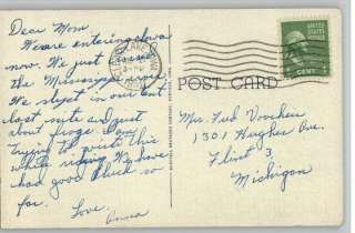 Linen Postcard MS RiverEagle Point Dubuque,Iowa/IA  