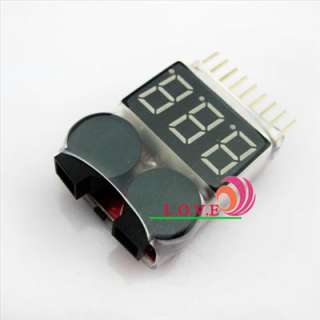 2in1 Lipo Battery Low Voltage Tester 1S 8S Buzzer Alarm  