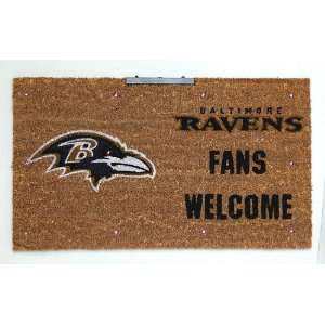  Baltimore Ravens Lighted Coir Door Mat Patio, Lawn 