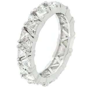 Silver Tone Trillion Fashionista Ring (size 07 