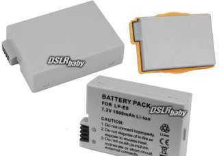 Battery Pack For Canon LP E8 EOS Digital Rebel T2i  