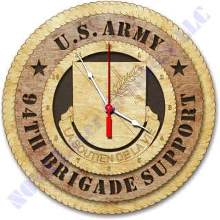Army 94th Brigade Support BN Birch Wall Clock  