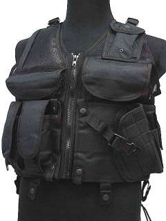 SWAT Airsoft Combat Tactical Assault Hunting Vest BK B  