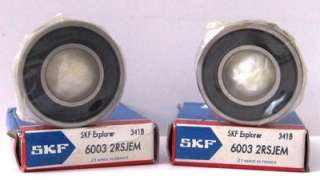 SKF Deep Groove Radial Ball Bearings 17mm 6003 2RSJEM NIB Pair  