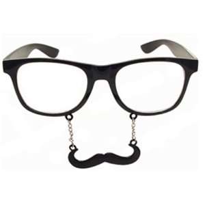   New Moustache Sunglasses Clear Black Wayfarer Glasses: Everything Else
