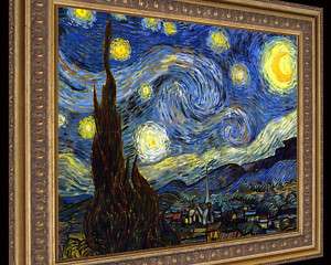Vincent Van Gogh Starry Night FRAMED CANVAS ART X LG  