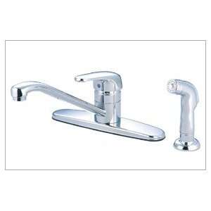  1 Lever Handle Chrome Kitchen Faucet With Spray: Kitchen 