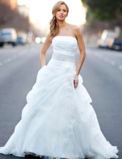   White A line outdoor Wedding Dress bridal Gown New Size Free♥  