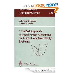   to Interior Point Algorithms for Linear Complementarity Problems