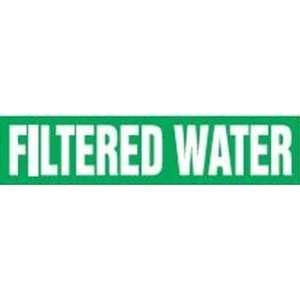 FILTERED WATER   Cling Tite Pipe Markers   outside diameter 1 1/2   2 