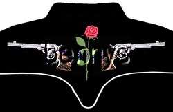 NEW Skulls Guns and Roses Western Shirt, Bennys, L  