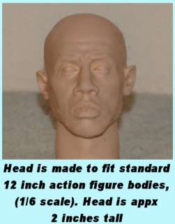 12 1/6 Custom Bald Wesley Snipes Figure Head!  